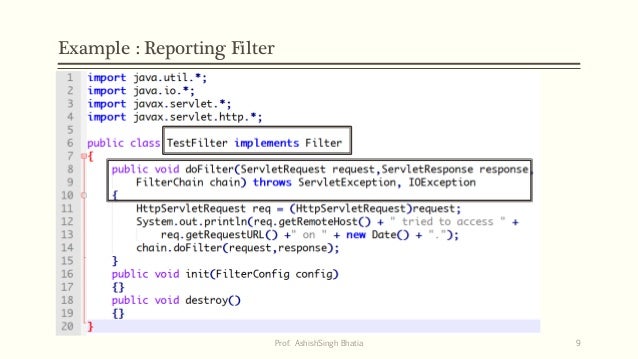 how to write a filter class in java servlet filter chain order
